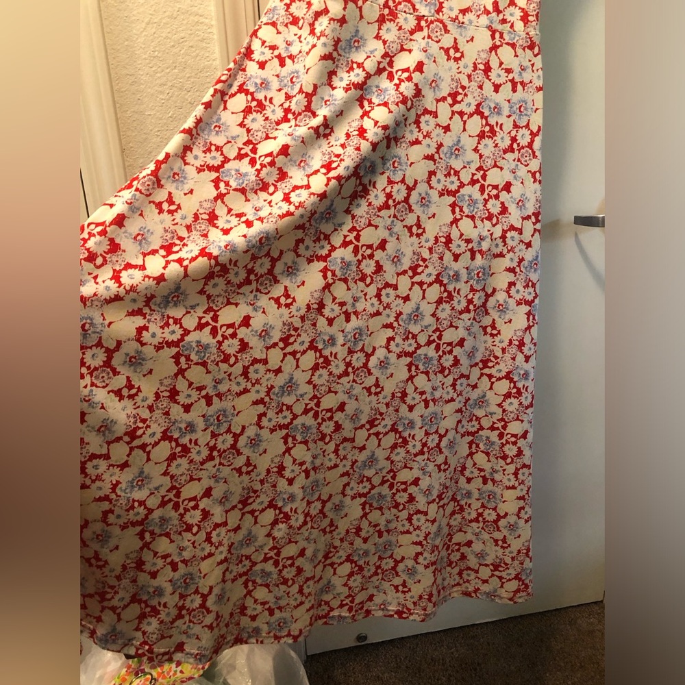 CHAPS FLORAL MAXI. Sz L - Picture 9 of 9
